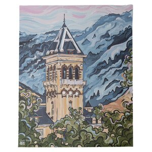 Painted Old Main Canvas Print by Justin Patten